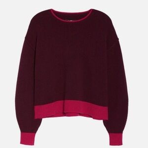 UGG Renata Contrast Trim Cashmere Blend Sweater